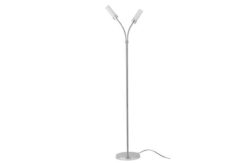 HOME Cordoba 2 Light Opal Floor Lamp - Chrome